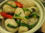 Trứng mực nang nướng/ hấp gừng